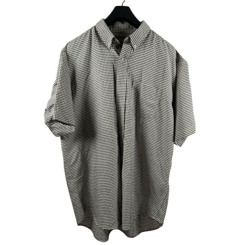 Croft & Barrow Mens Shirts XLT Plaid Short Sleeve Button Down Pocket